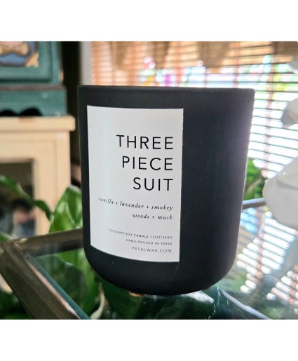 Three  Piece Suit 12oz candle $25 