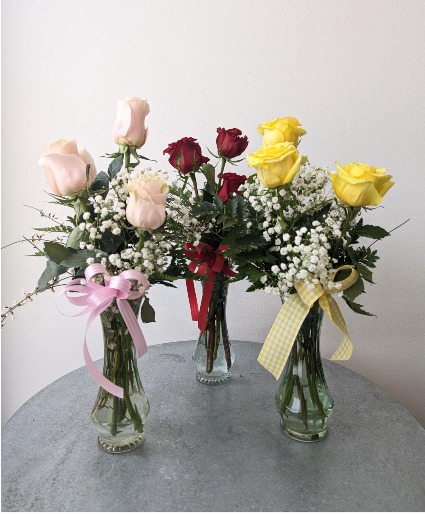Three rose bud vase 