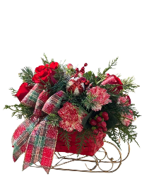 Through the Woods Sleigh Arrangement
