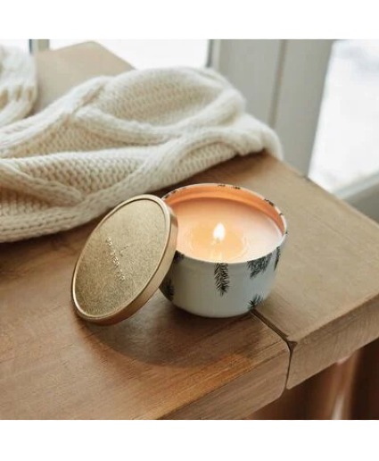 Thymes Frasier Fir Travel Candle Tin Bowl 6.5oz