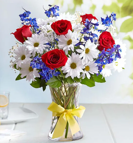 Tie a Yellow Ribbon Flower Arrangement