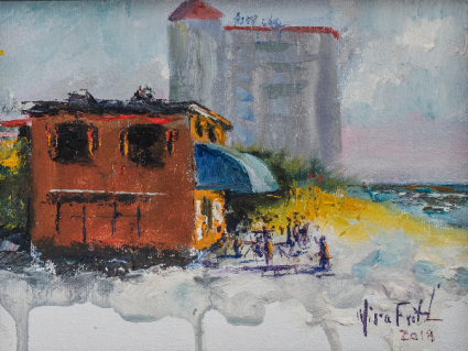 Tiffany on the Beach Original Oil by Nina Fritz