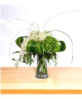 Restful: Green and White Vase Arrangement