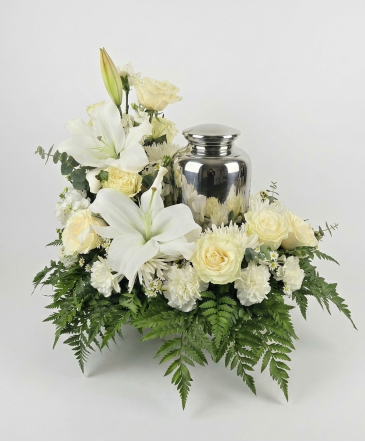 Timeless Urn Wreath Sympathy Arrangment in Hayward, CA | A STREET FLORIST