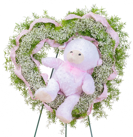 Tiny Angels Wreath in Pink 