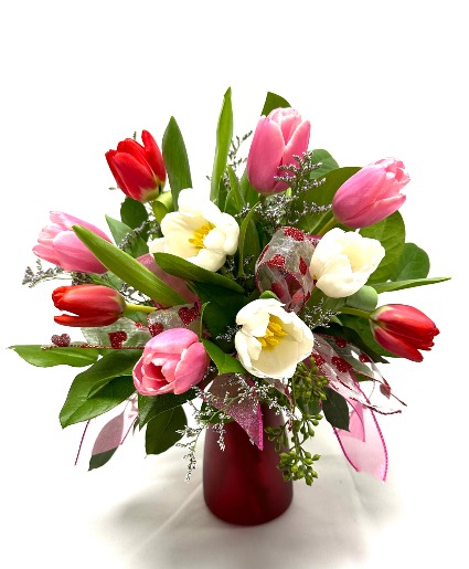 Totally Tulips Vased Arrangement