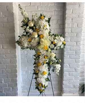 Touch of color cross Cross on easel 