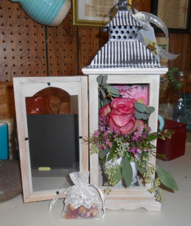 Touch Of Kindness Lantern & Flowers