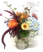 touch of burgandy vase