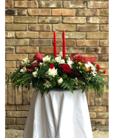 Traditional Table Centerpiece with Candles  in San Antonio, TX | PETAL PALACE