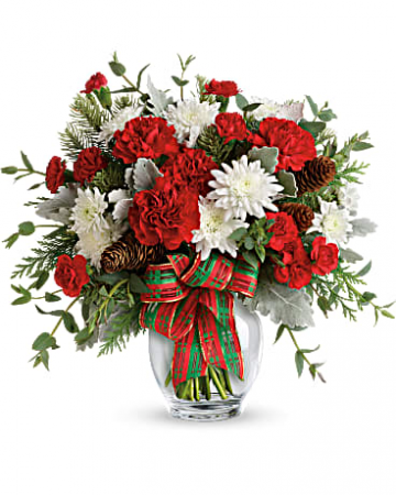 Traditional Christmas Vased Arrangement Winter