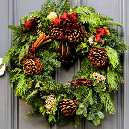 Traditional Christmas Wreath Fresh Wreath in Colorado Springs, CO