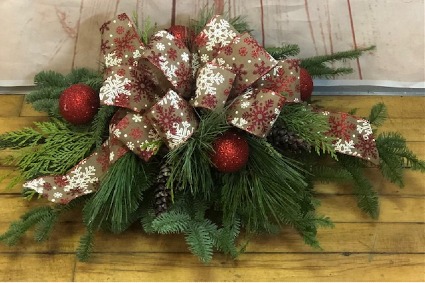Traditional Grave Pillow  Fresh evergreen 