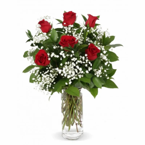 Traditional half a doz roses Traditional 1/2 doz roses
