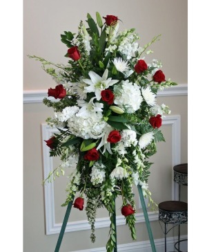 Traditional spray red and whites  