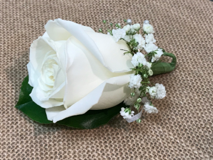 Traditional White Boutonniere Most Popular Choice For Prom