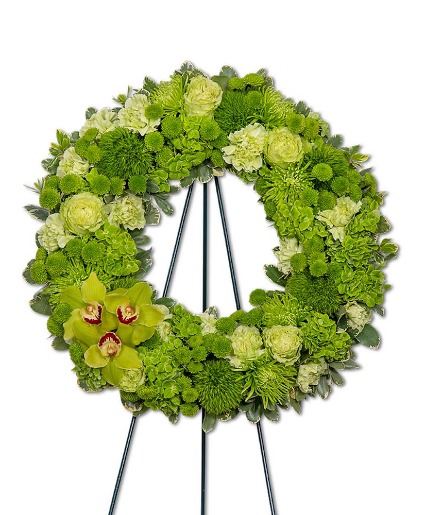 Tranquil Oasis Wreath Flower Arrangement