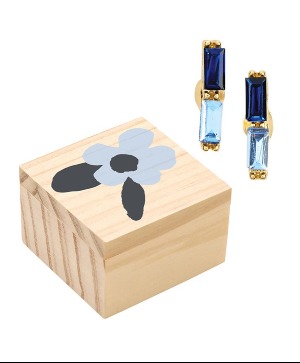Treasure Box Earrings- Blue 