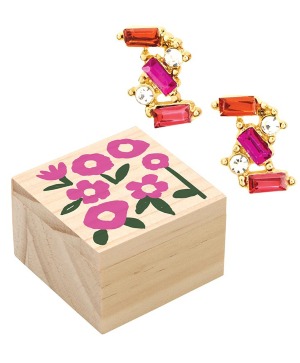 Treasure Box Earrings- Hot Pink 