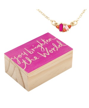 Treasure Box Necklace- You Brighten the World 