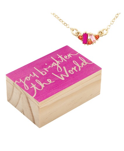 Treasure Box Necklace- You Brighten the World 