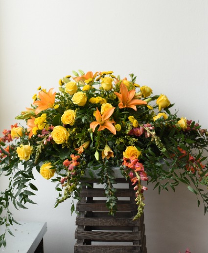 Treasured Life Casket Spray 