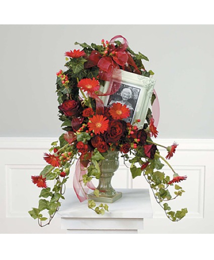 Treasured Memories Photo Tribute Sympathy Arrangement