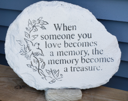 Treasured Memory Cement Memorial Stone