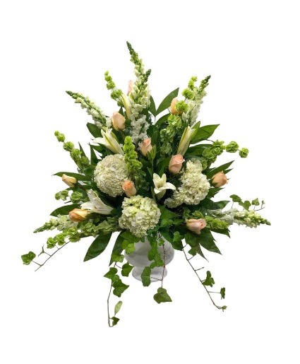 TREASURED PEACH URN sympathy
