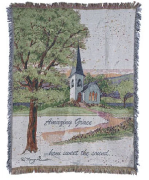 Tree With Amazing Grace Sympathy Throw Blanket Gift