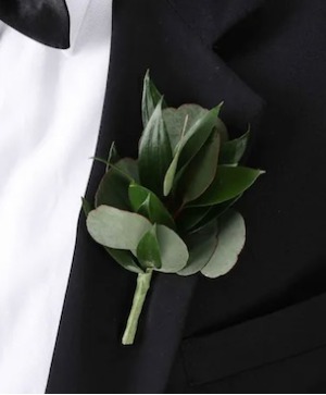 Trendy Greenery Boutonniere Boutonniere