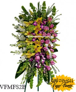 Tribute To A Wonderful Life Pink and Yellow Standing Spray