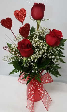Trio of Love Roses Arrangement 
