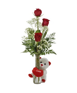 Trio Rose & Bear  