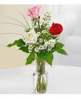 Triple Assorted Roses 