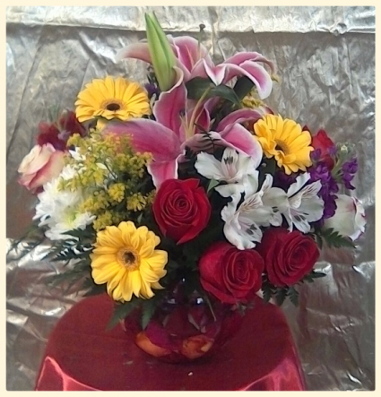 Tropical  Arrangement in large fish bowl  