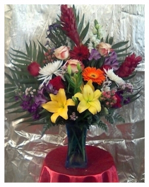 Tropical Arrangement in Vase 