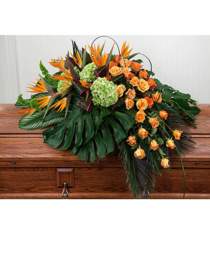 Tropical Grace Casket Spray