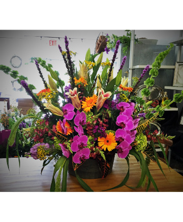 Tropical Colors Floral Arrangement in Darien, CT | DARIEN FLOWERS