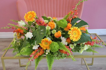 Tropical Majesty Casket Spray in Trenton, ON | Designs by Alexis Rose