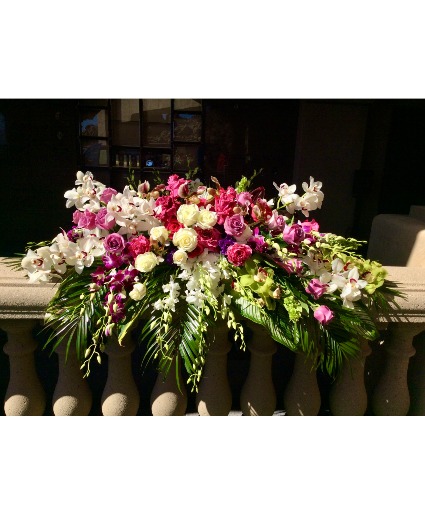 tropical memories  casket spray