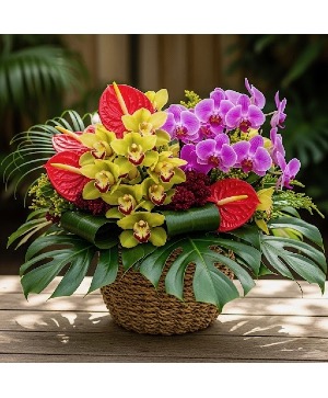 Tropical Oasis Basket  Tropical 