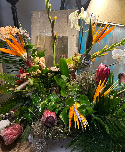 Tropical On Driftwood in Greenville, NC - A FLING OF FLAIR FLORIST