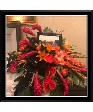 Tropical Paradise Casket Spray Casket