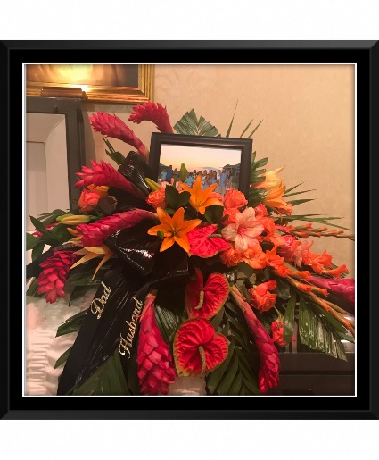 Tropical Paradise Casket Spray Casket