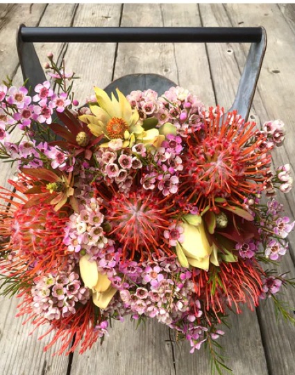 Tropical Pincushion Protea Mix Tropical Vase Arrangement 