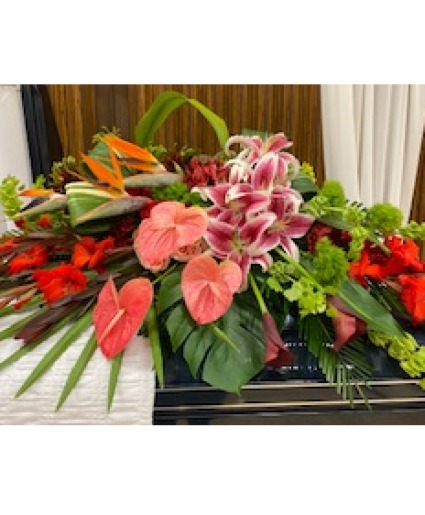 TROPICAL TRIBUTE Casket Spray