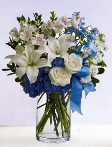 True Blue Vase Arrangement