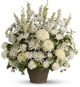 True White Arrangement Sympathy