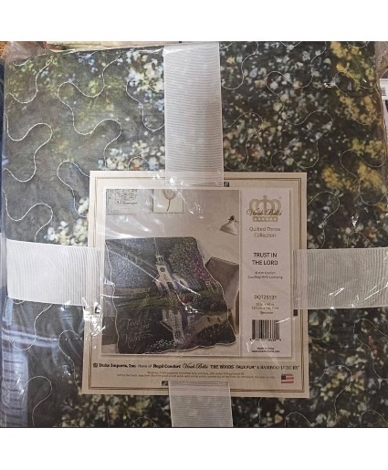 Trust In The Lord Quilted Throw